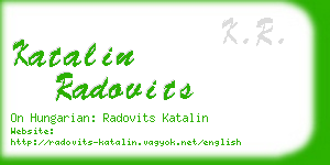 katalin radovits business card